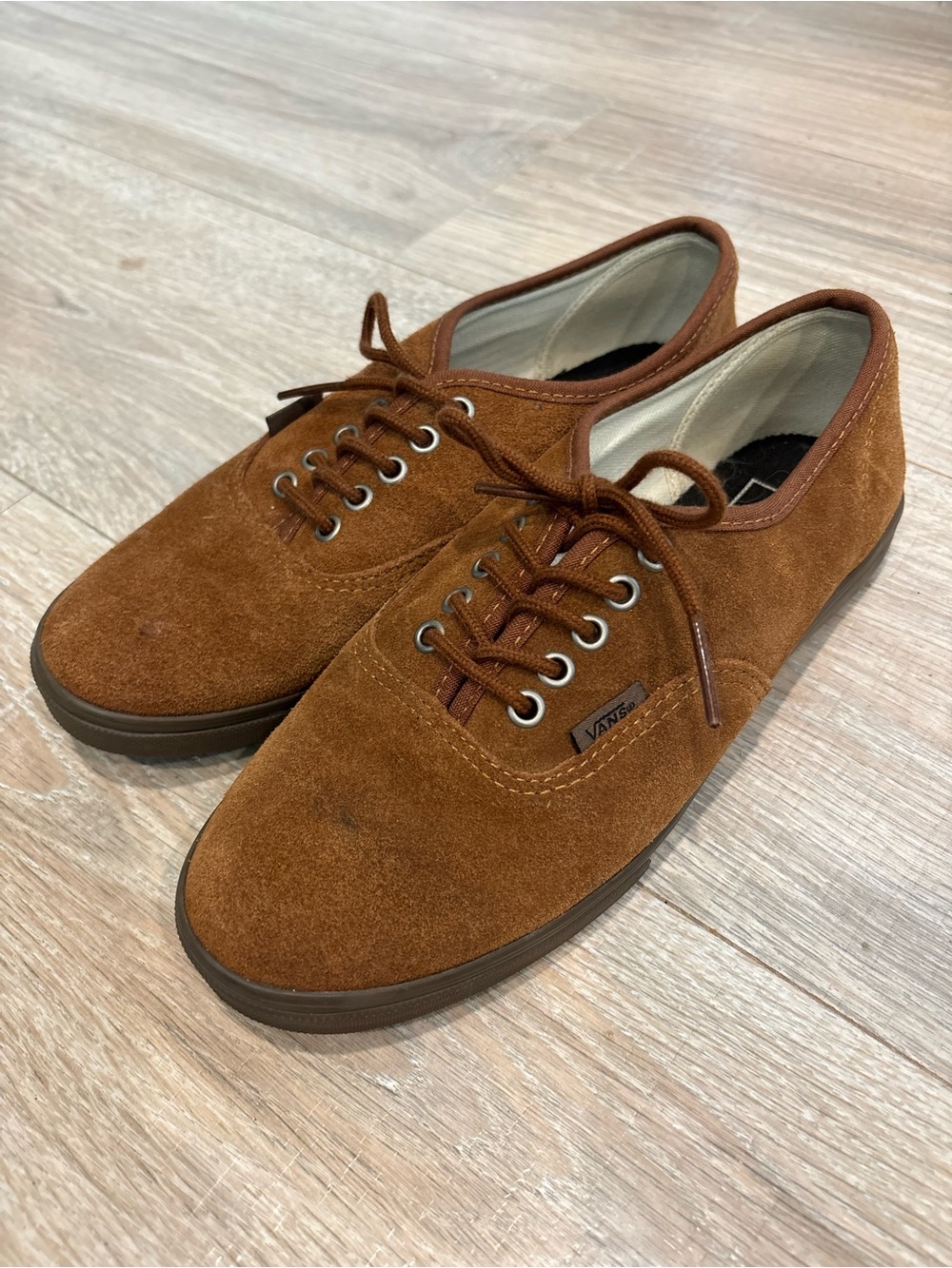 Vans Brown Suede Low-Top Lace-Up Sneakers - Picture 2 of 4